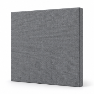 SPUK square acoustic panel in Chaucer grey fabric on a white background