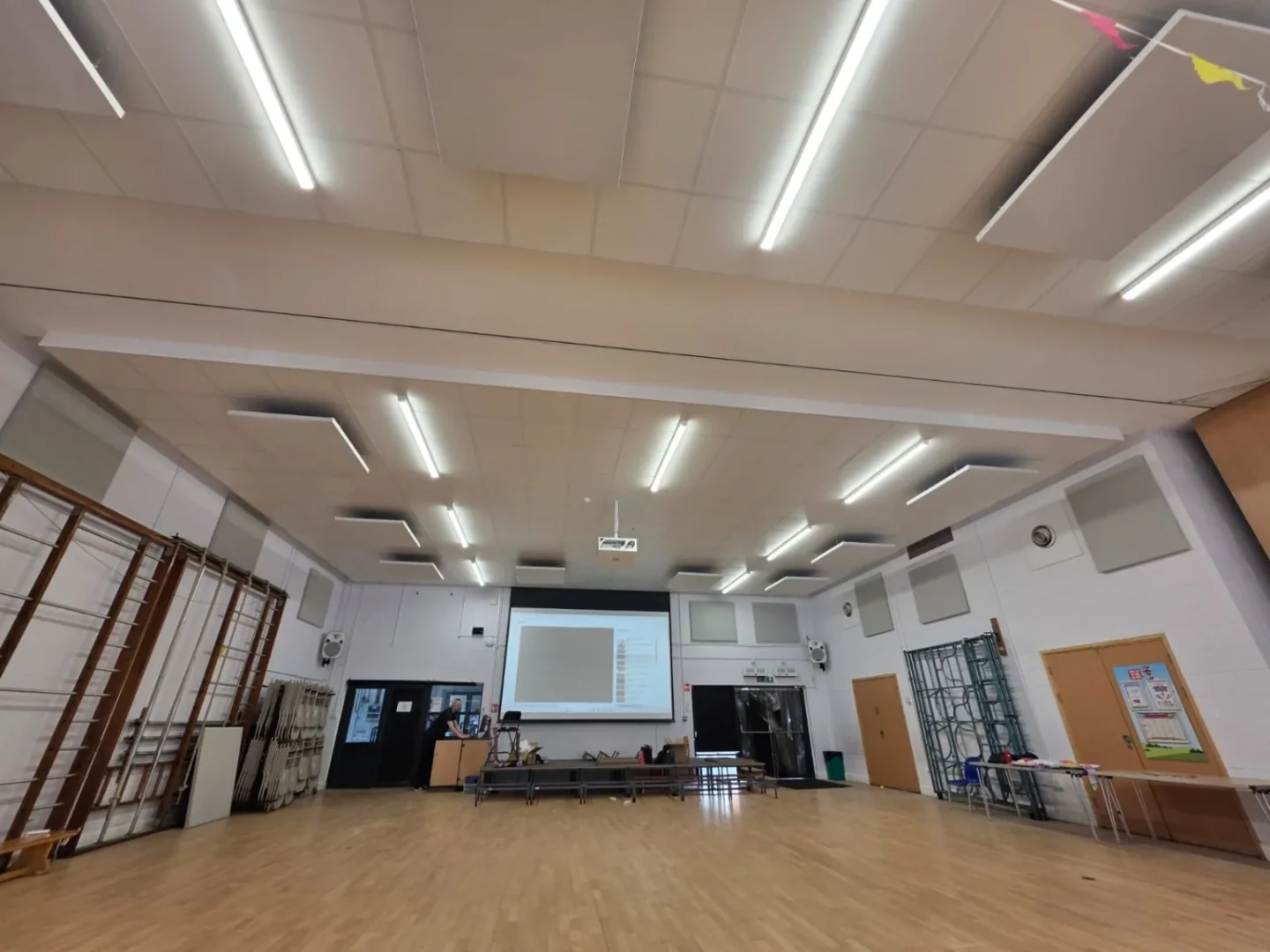 school-hall-completed-acoustic-treatment | Soundproofing UK London | Soundproofing Specialists