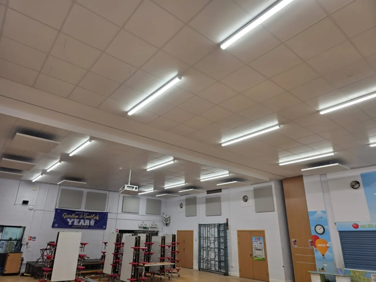 school-hall-wall-and-ceiling-acoustic-treatment | Soundproofing UK London | Soundproofing Specialists